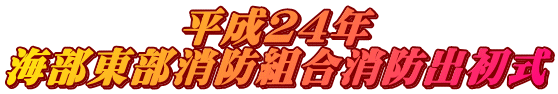 平成24年 海部東部消防組合消防出初式