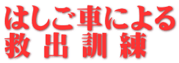 はしご車による 救 出 訓 練