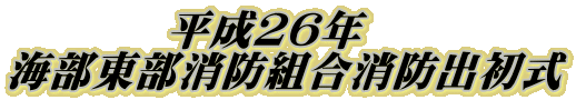 平成26年 海部東部消防組合消防出初式